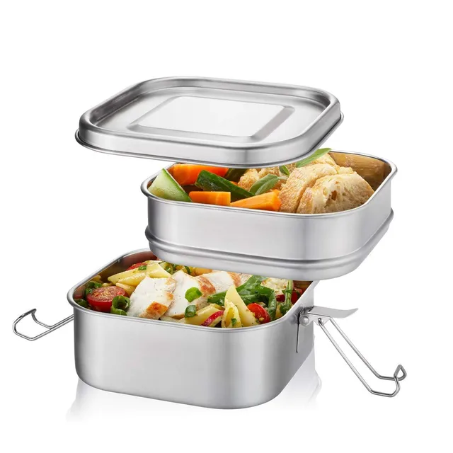 gefu-lunchbox-endure-doppelst-ckig-retro-design-2-etagen-sp-lmaschinengeeignet image 1