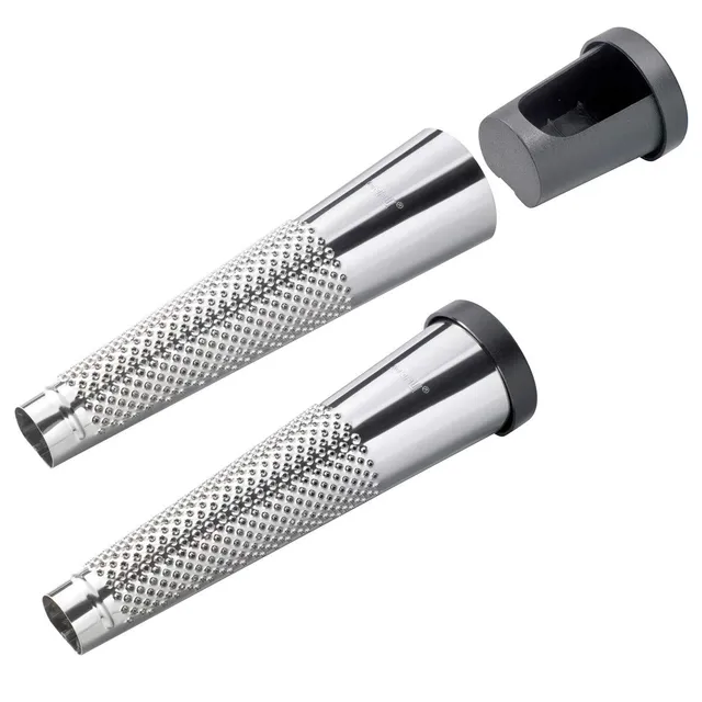 gefu-muskatreibe-mit-integriertem-nussbeh-lter-edelstahl image 1