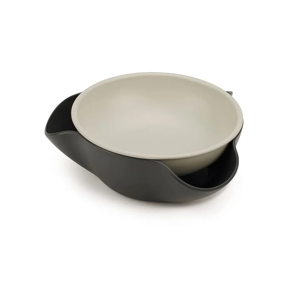 joseph-joseph-double-dish-servierschale-f-r-oliven-n-sse-grau-pistazie image 1