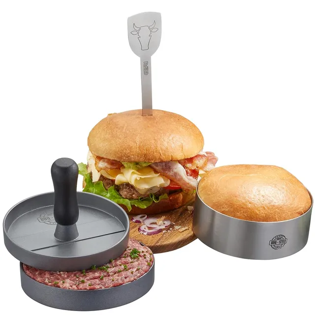 gefu-barbecue-burger-set-3-teilig-burgerpresse-burger-ring-und-burger-spie-f-r-p image 1
