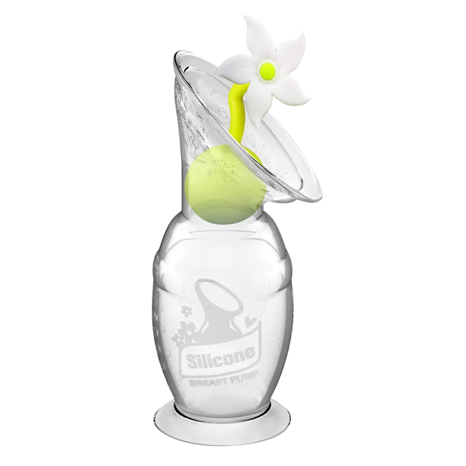 haakaa-generation-2-milchpumpe-mit-blumen-stopper-geschenkset-150-ml-100-silikon image 1