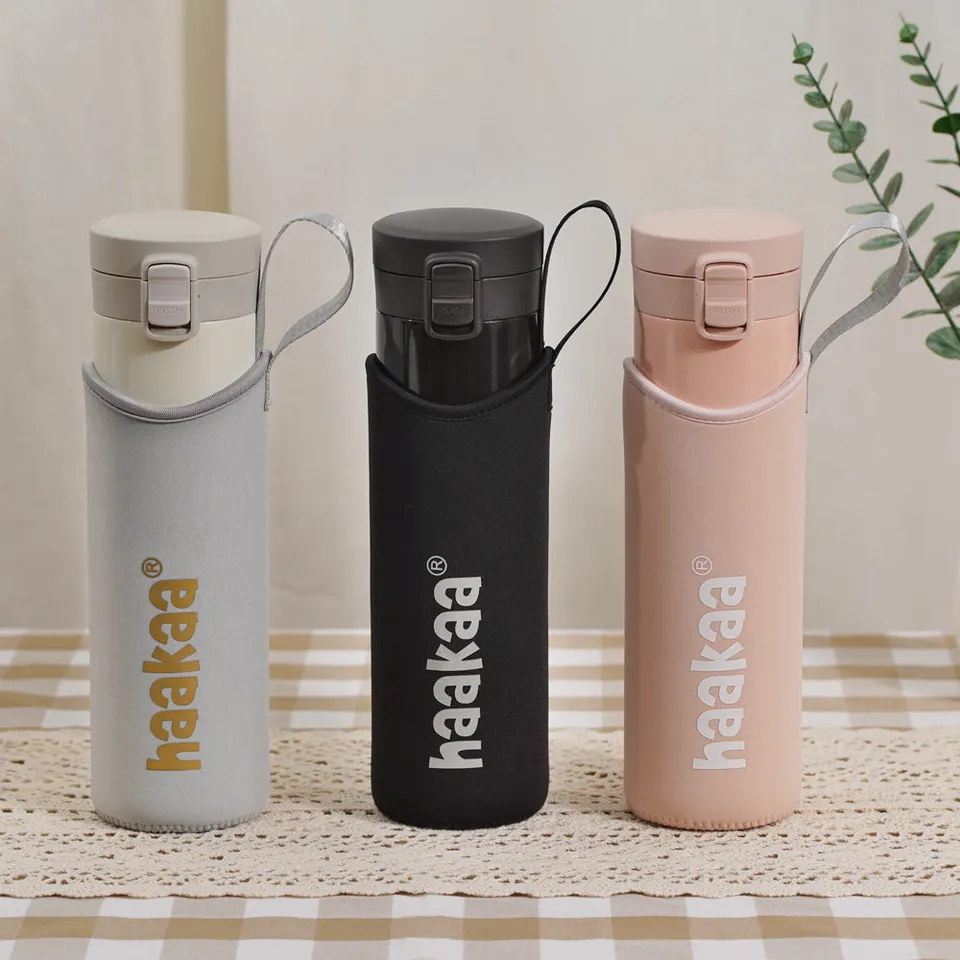 haakaa-edelstahl-thermoflasche-750-ml-mit-neopren-h-lle image 1