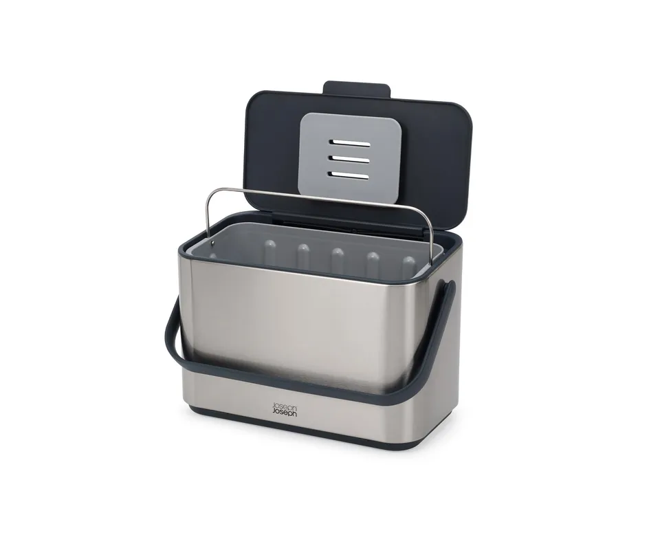 joseph-joseph-collect-edelstahl-komposteimer-4l-mit-inneneimer-und-geruchsfilter image 1