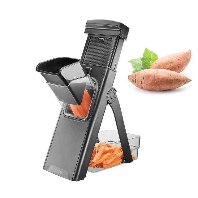 gefu-all-in-one-gem-sehobel-mit-3-schnittarten-auffangbeh-lter-und-saugnapf-stan image 1