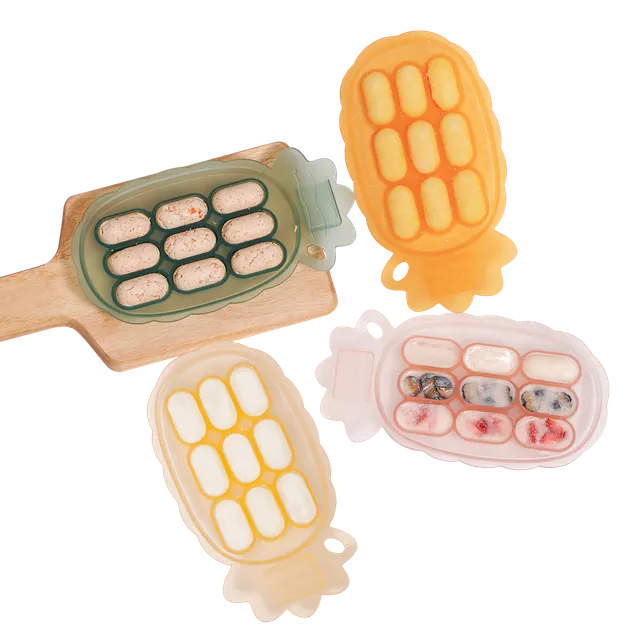 haakaa-ananas-silikon-einfrier-tablett-mit-beschriftungsschild-muttermilch-babyb image 1