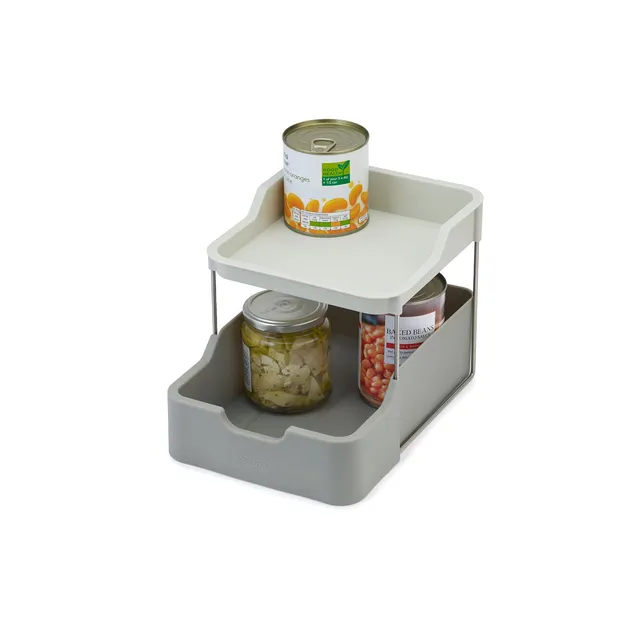 joseph-joseph-duo-2-stufiger-schrankorganisator-mit-schublade-grau image 1