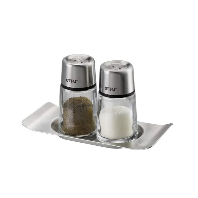 gefu-salz-und-pfefferstreuer-set-brunch-mit-untersetzer-glas-sp-lmaschinengeeign image 1