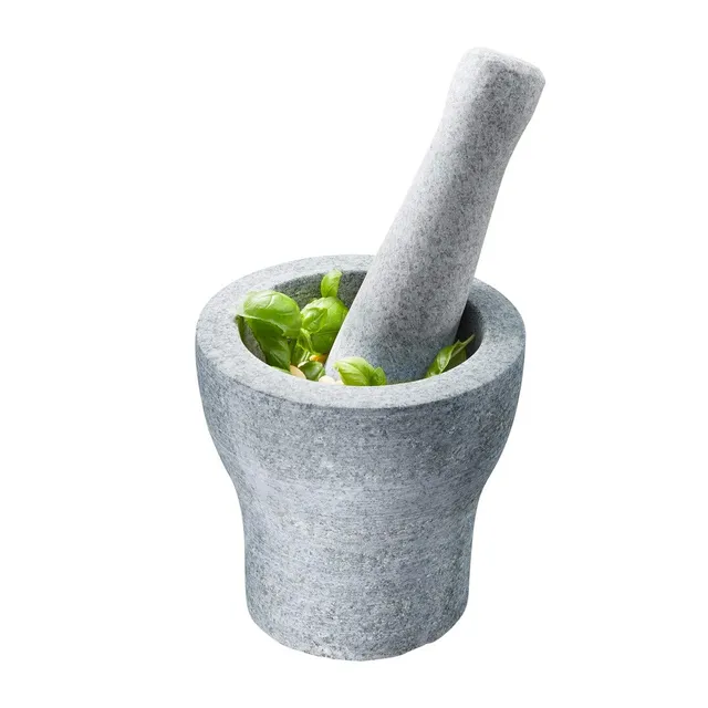gefu-granit-m-rser-vesto-massiver-m-rser-mit-st-el-aus-naturgranit-f-r-kr-uter-g image 1