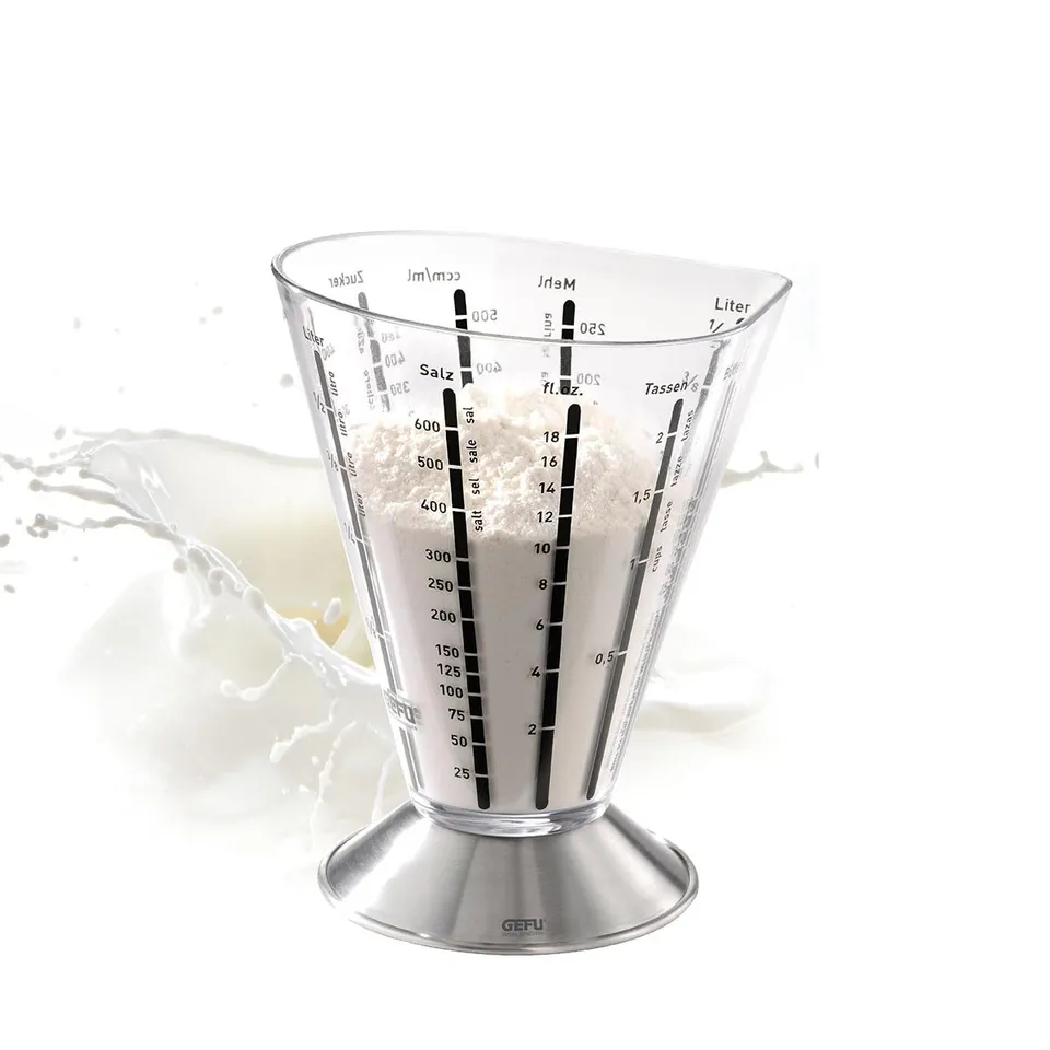 gefu-messbecher-saturas-500-ml-edelstahl-hitzebest-ndig-mit-vielseitiger-skalier image 1
