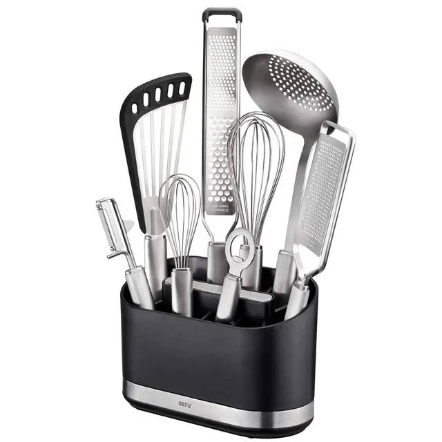 gefu-smartline-utensilienbeh-lter-mit-10-f-chern-beschwerter-boden-antirutschf-e image 1