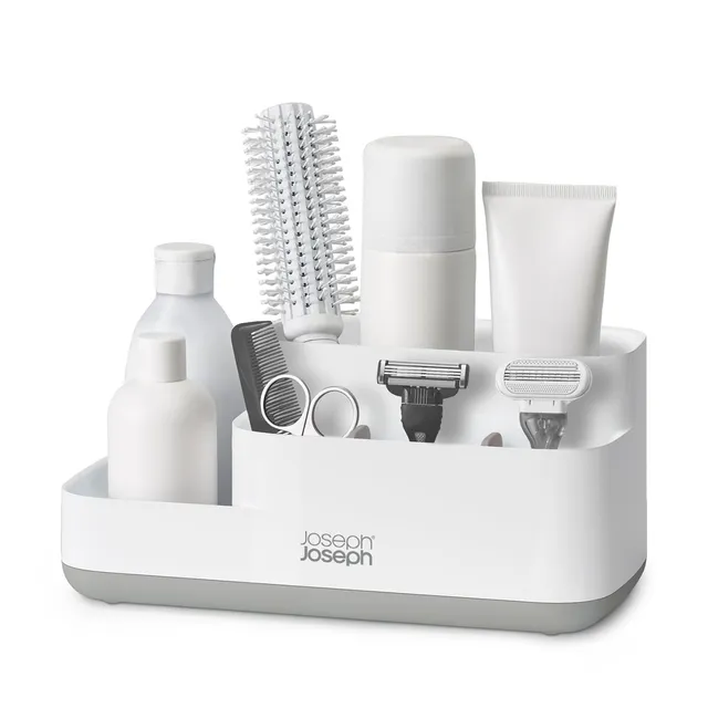 joseph-joseph-easystore-badezimmer-aufbewahrungsbeh-lter-f-r-zubeh-r-grau-wei image 1