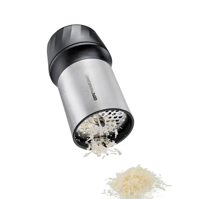 gefu-parmesanreibe-mit-2-laser-cut-reibscheiben-f-r-hartk-se-schokolade-und-n-ss image 1