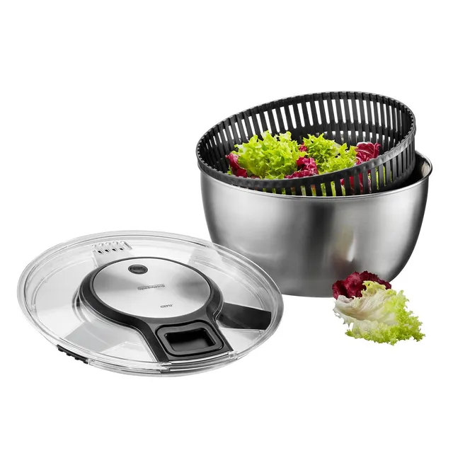 gefu-salatschleuder-aus-edelstahl-mit-seilzugantrieb-5l-trockner-serviersch-ssel image 1