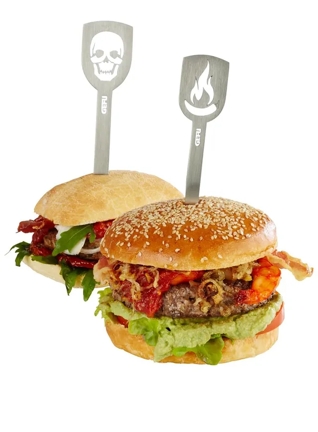 gefu-hamburger-spie-e-torro-2er-set-edelstahl-burger-spie-e-mit-totenkopf-flamme image 1