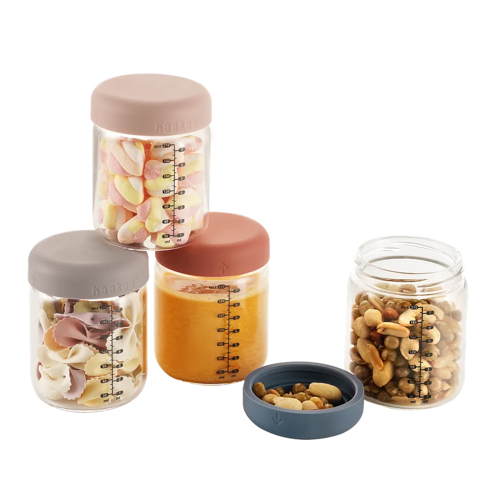 haakaa-glas-aufbewahrungsgl-ser-set-mit-silikon-deckeln-210-ml-4er-pack image 1