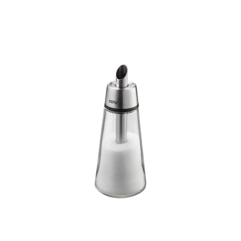 gefu-brunch-zuckerspender-aus-glas-edelstahl-200g-f-llvolumen image 1