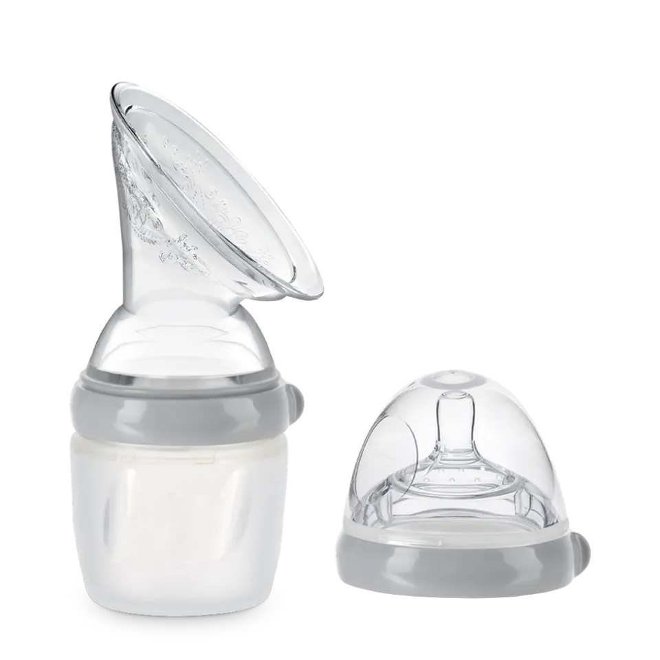 haakaa-generation-3-silikon-brustpumpe-mit-babyflaschenaufsatz-160ml-set image 1