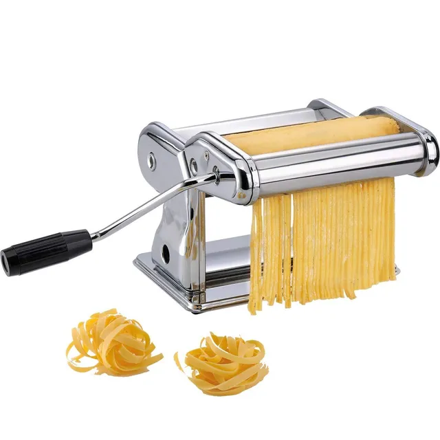 gefu-profi-pastamaschine-pasta-perfetta-brillante-edelstahl-3-aufs-tze-tagliolin image 1