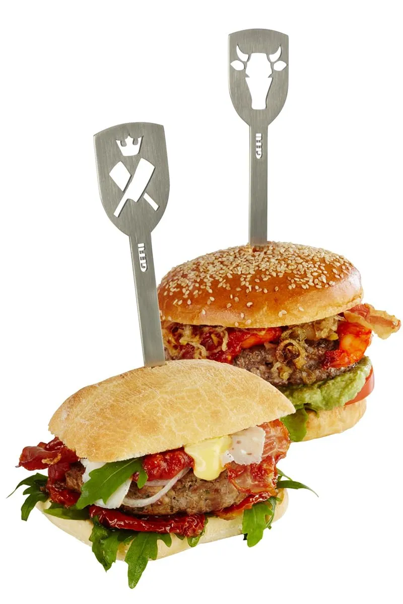 gefu-hamburger-spie-e-torro-2er-set-edelstahl-burger-spie-e-mit-stier-fleischerb image 1