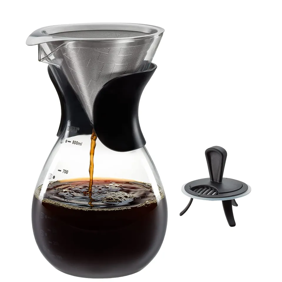 gefu-kaffeebereiter-butio-800-ml-pour-over-kaffeekanne-mit-permanentfilter-aus-b image 1