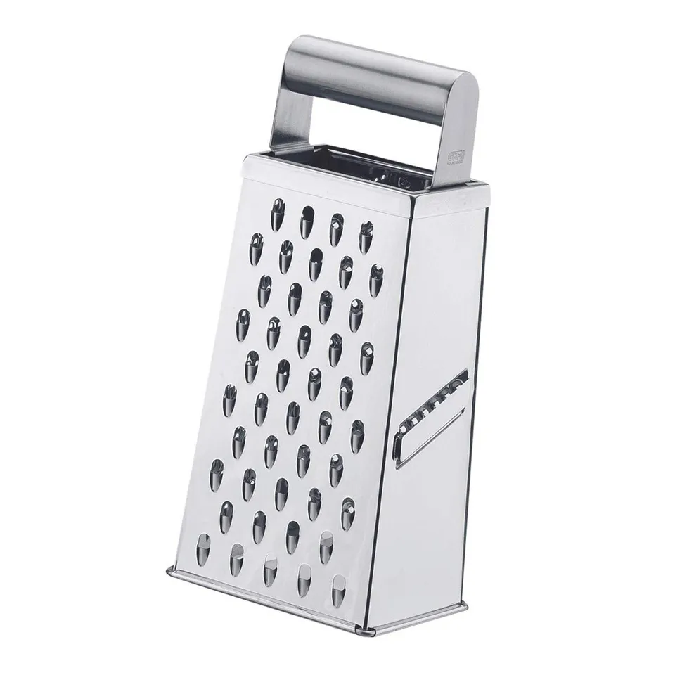 gefu-vierkantreibe-cubo-edelstahl-k-chenreibe-mit-fein-grob-kartoffel-und-scheib image 1
