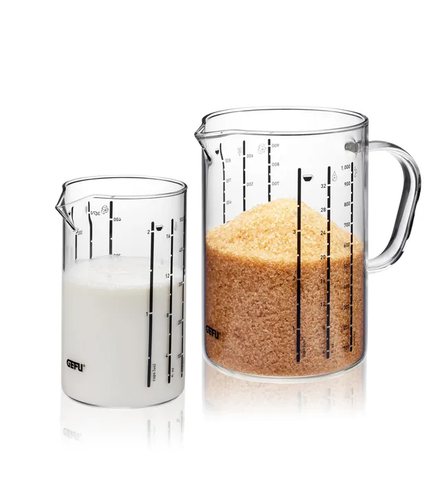 gefu-messbecher-aus-glas-meti-2-teiliges-set-500ml-1000ml-borosilikatglas image 1
