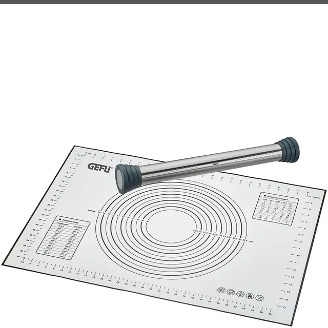gefu-rego-nudelholz-pad-backmatte-set-edelstahl-teigroller-mit-silikonringen-ant image 1