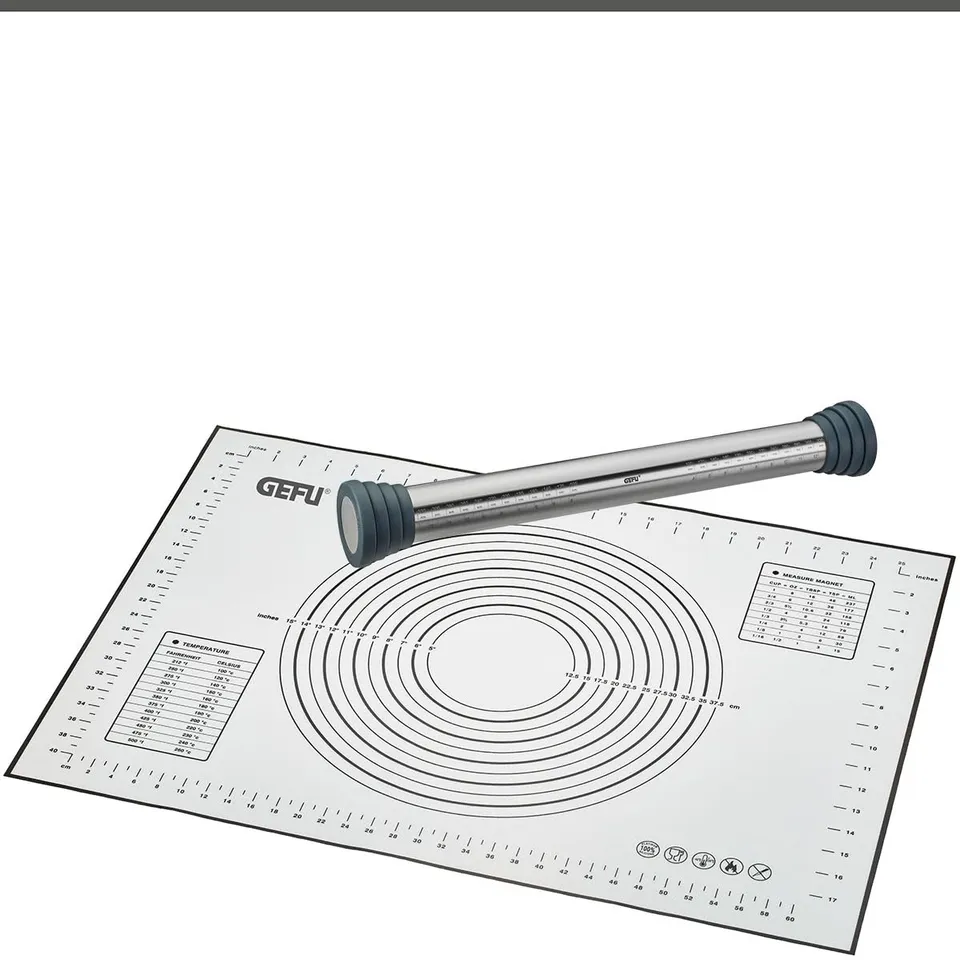 gefu-rego-nudelholz-pad-backmatte-set-edelstahl-teigroller-mit-silikonringen-ant image 1
