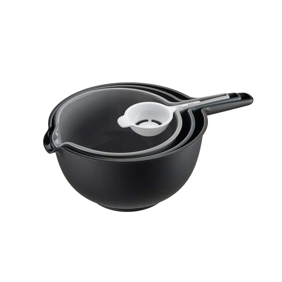 gefu-preparo-sch-ssel-set-4-teilig-mit-seiher-und-eitrenner-stapelbar-hitzebest- image 1