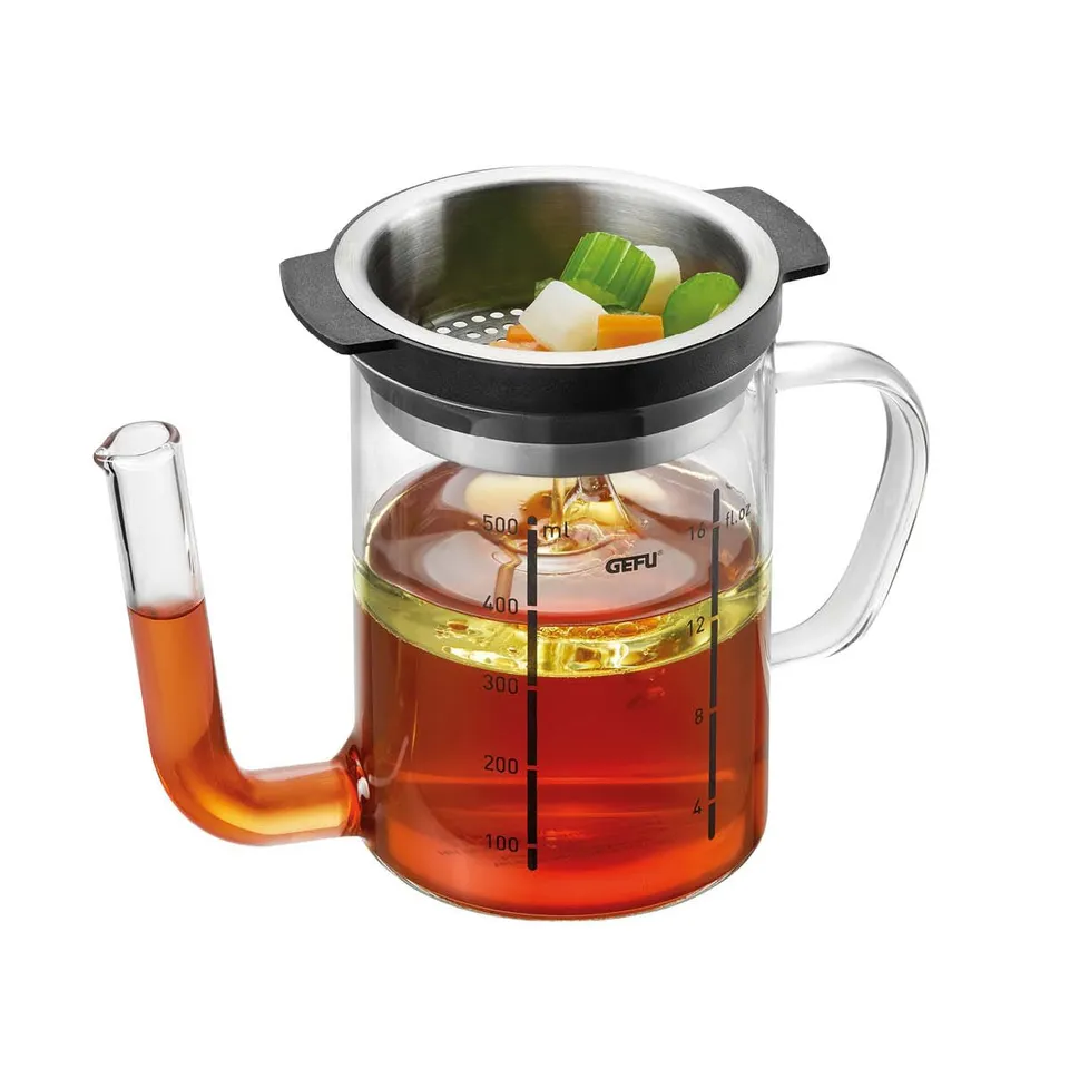gefu-separato-fett-trennkanne-500-ml-borosilikatglas-mit-edelstahl-siebeinsatz-h image 1