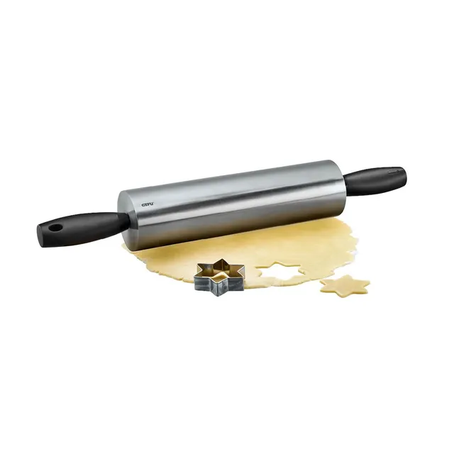 gefu-rotolo-teigroller-aus-edelstahl-mit-kugellager-f-r-pl-tzchen-pizza-fondant- image 1