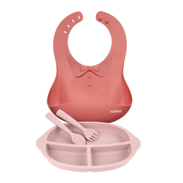 haakaa-silicone-kids-dinnerware-set-kindergeschirr-mit-teller-l-ffel-gabel-und-l image 1