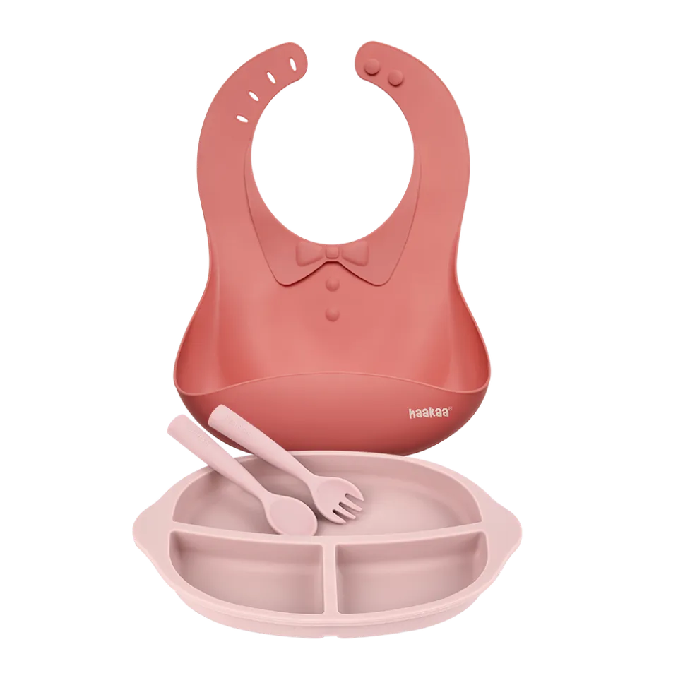 haakaa-silicone-kids-dinnerware-set-kindergeschirr-mit-teller-l-ffel-gabel-und-l image 1