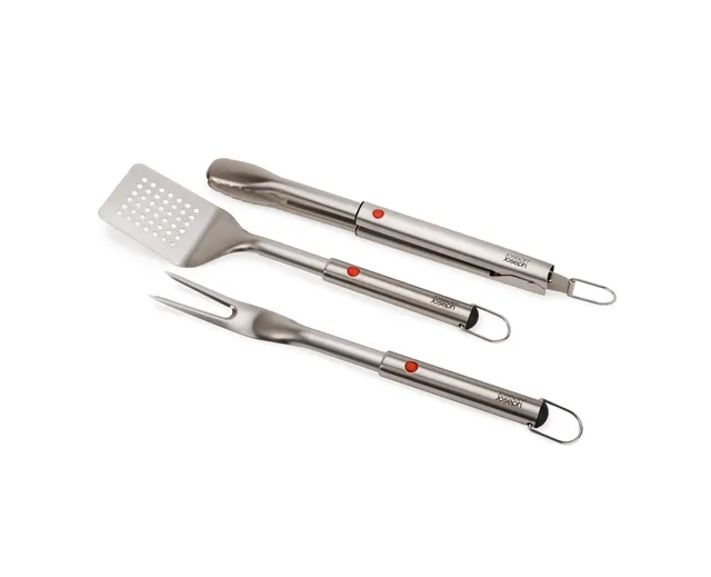 joseph-joseph-grillout-3-teiliges-bbq-utensilien-set-edelstahl-mit-teleskopgriff image 1