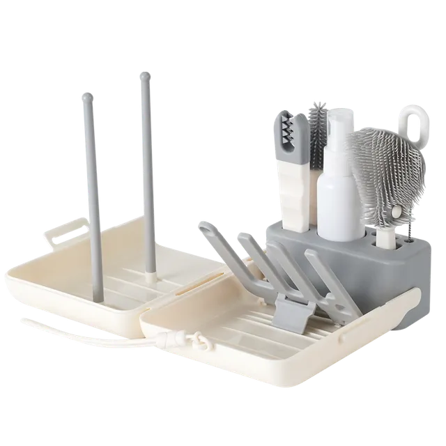 haakaa-clean-dry-reise-flaschenb-rsten-set-cream-slate image 1