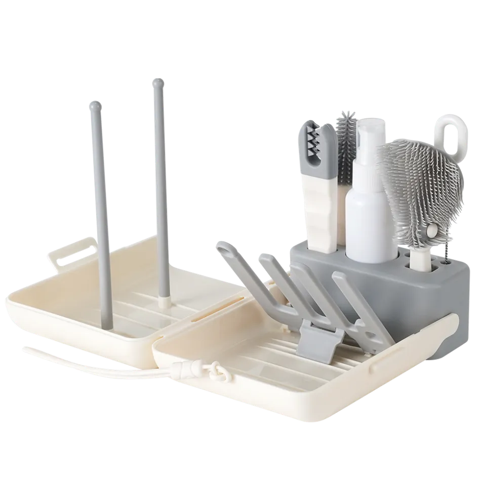 haakaa-clean-dry-reise-flaschenb-rsten-set-cream-slate image 1
