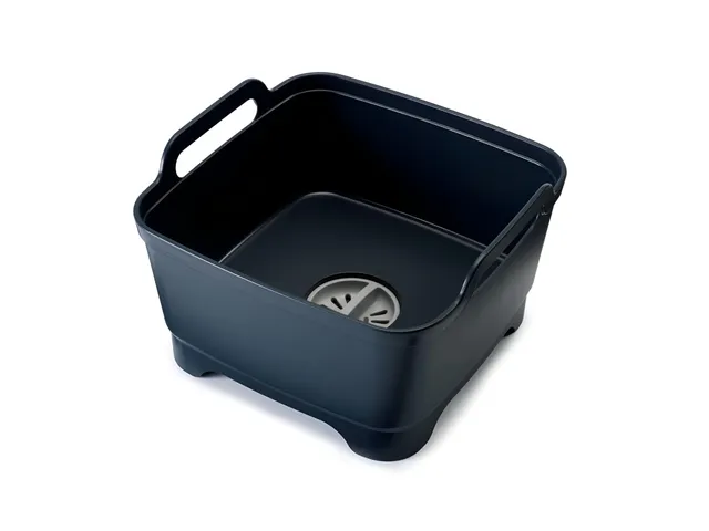 joseph-joseph-wash-drain-sp-lsch-ssel-mit-ablaufstopfen-9-liter-dunkelgrau image 1
