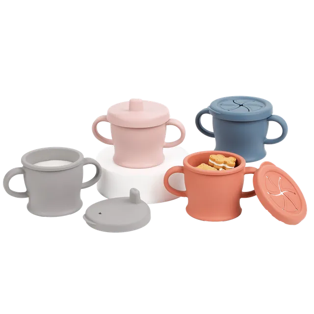 haakaa-silicone-sip-n-snack-cup-2-in-1-trinklernbecher-und-snackbecher image 1
