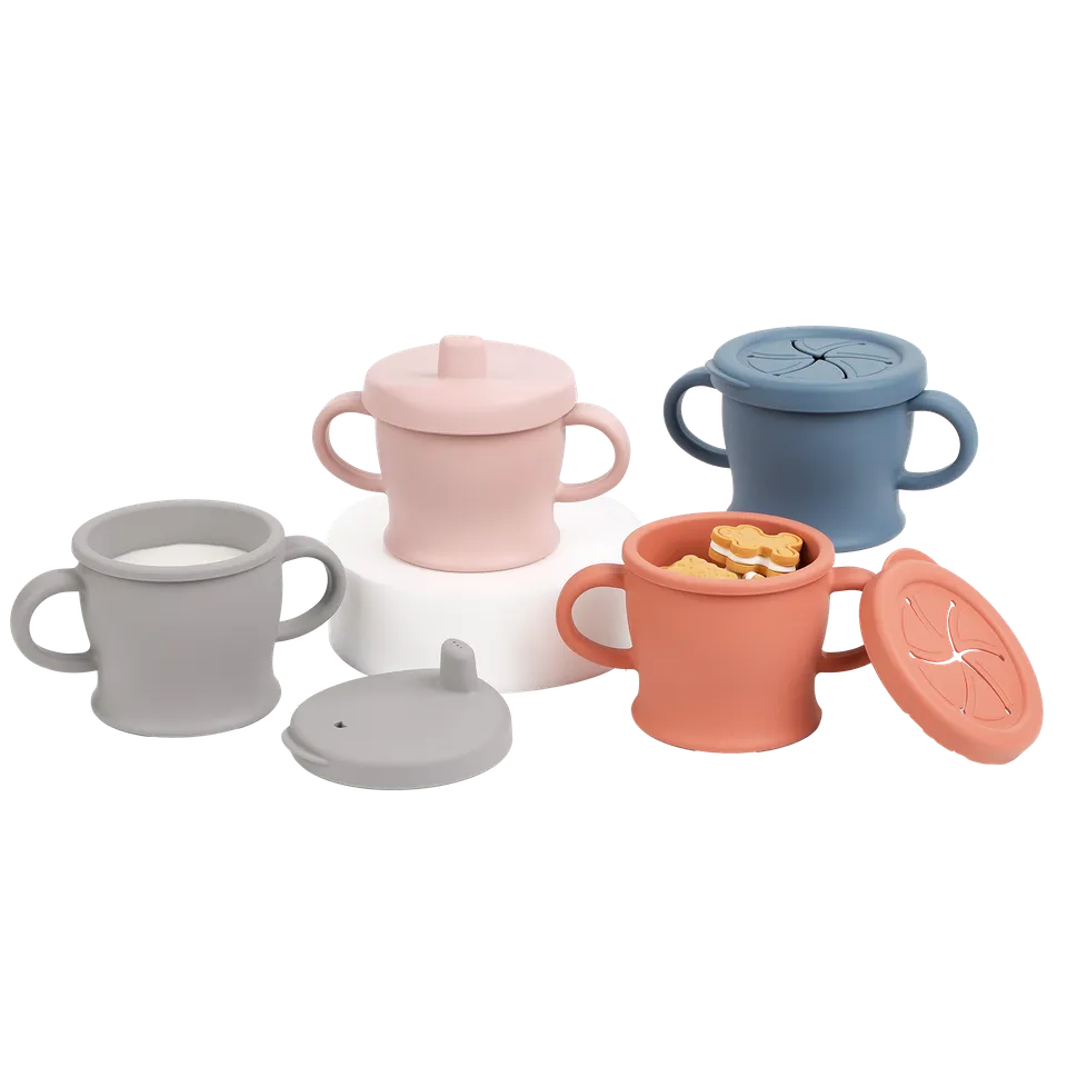 haakaa-silicone-sip-n-snack-cup-2-in-1-trinklernbecher-und-snackbecher image 1