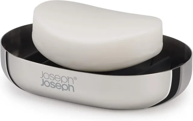 joseph-joseph-easystore-luxe-seifenschalenhalter-aus-edelstahl-mit-abtropfgestel image 1