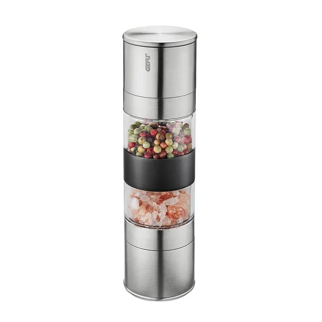 gefu-lamola-doppelm-hle-f-r-salz-pfeffer-edelstahl-keramikmahlwerk-aromasicher image 1