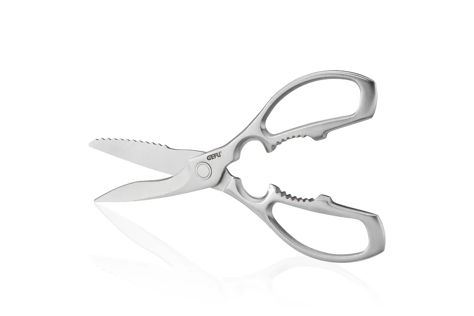 gefu-vielzweckschere-primera-edelstahl-mit-mikroverzahnung-nussknacker-flaschen- image 1