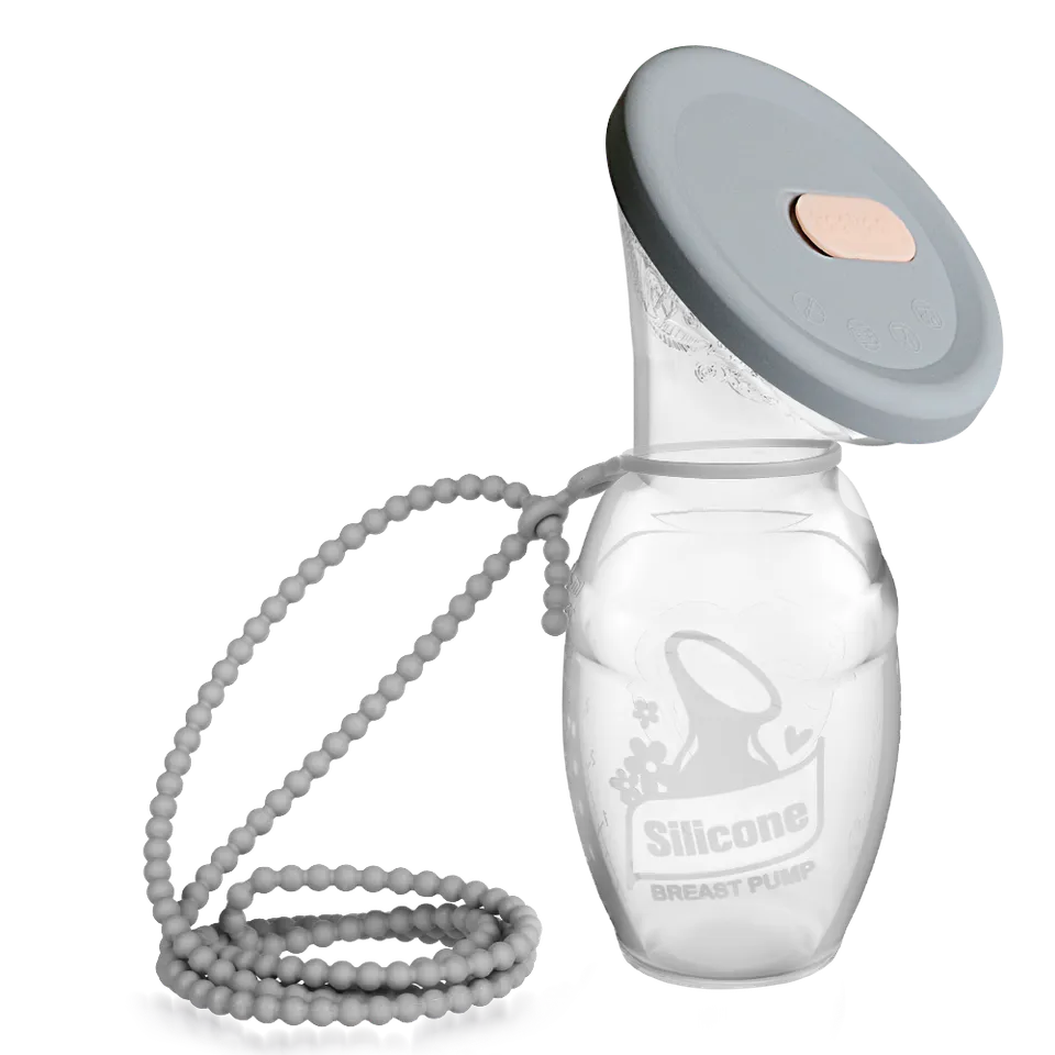 haakaa-silikon-milchpumpe-store-and-carry-set-suva-grey-100-ml image 1