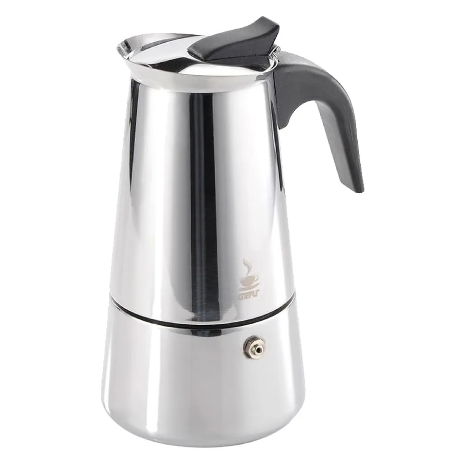 gefu-espressokocher-emilio-f-r-4-tassen-edelstahl-mokkakanne-f-r-alle-herdarten image 1