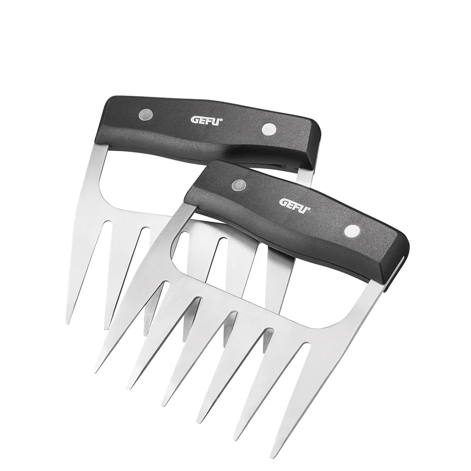 gefu-bbq-fleischkrallen-2er-set-edelstahlkrallen-f-r-pulled-pork-braten image 1