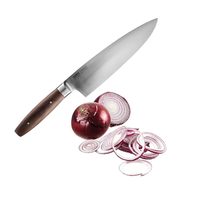 gefu-kochmesser-enno-20-cm-solinger-klinge-handgeschliffen-walnussholzgriff-made image 1