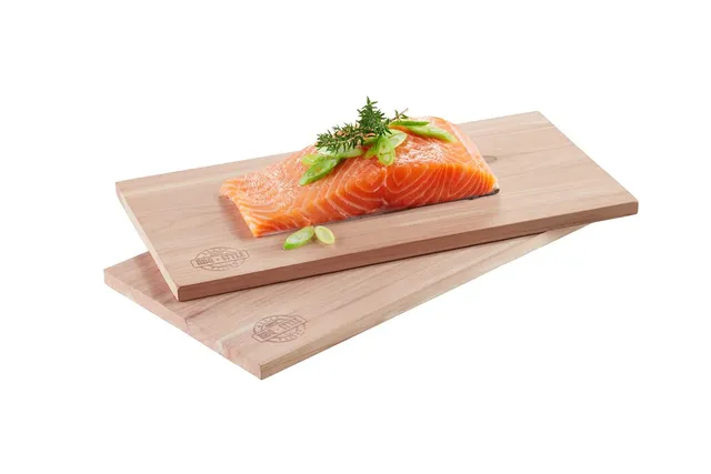 gefu-zedernholz-grillbretter-bbq-2er-set-echtes-raucharoma-f-r-fisch-fleisch-gem image 1