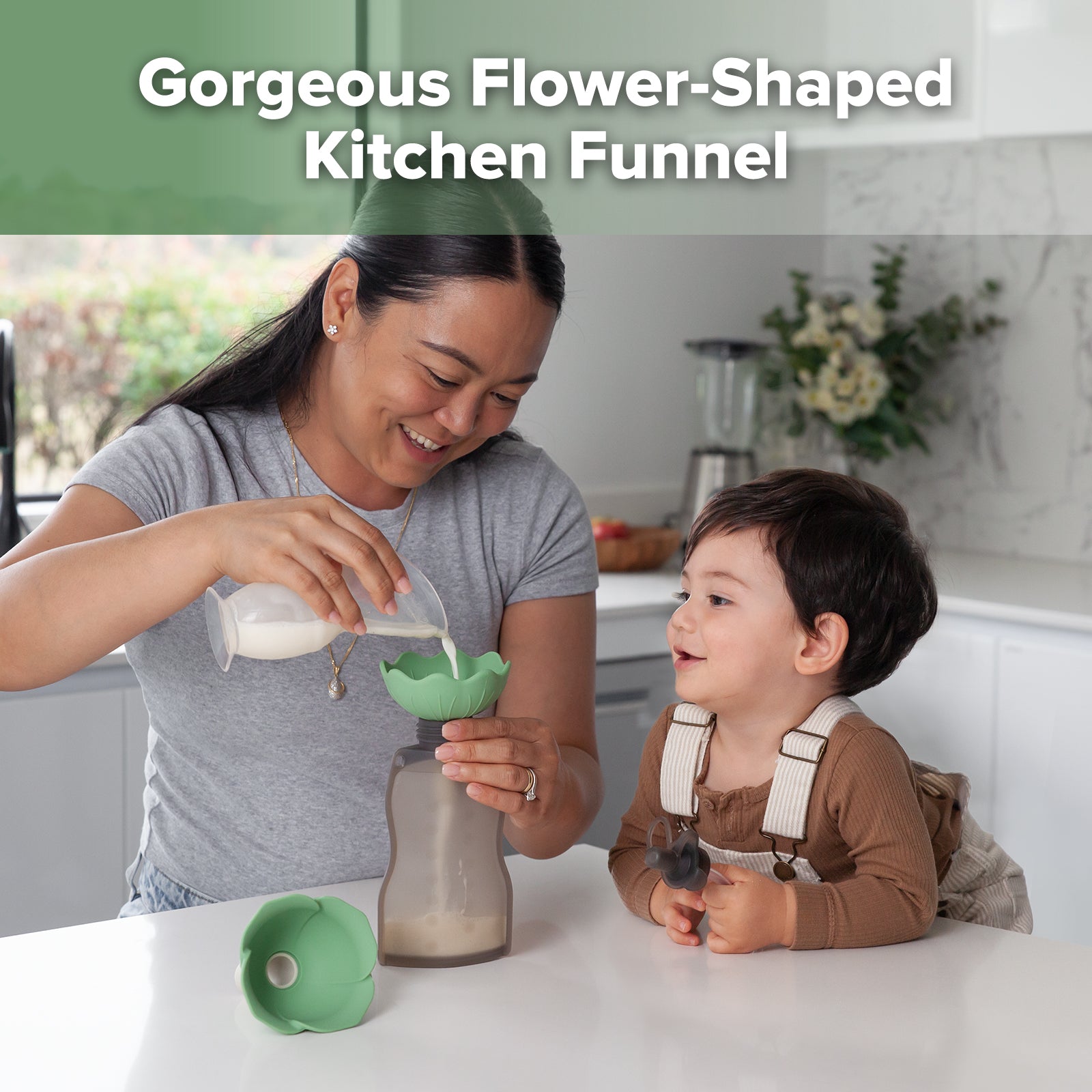 haakaa-silicone-flower-funnel-set-2-trichter-mit-sieben-f-r-quetschbeutel-und-k- image 2