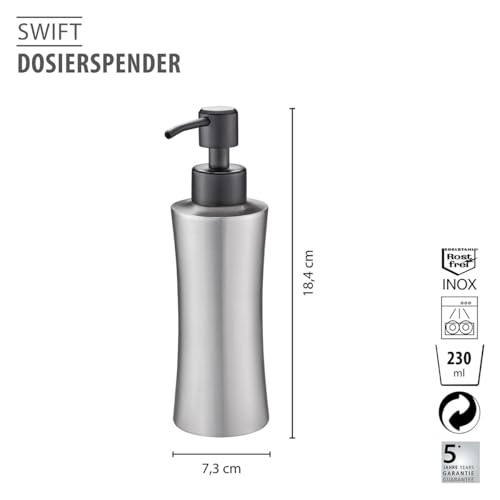 gefu-swift-dosierspender-edelstahl-nachf-llbarer-seifen-sp-lmittelspender-230-ml image 7