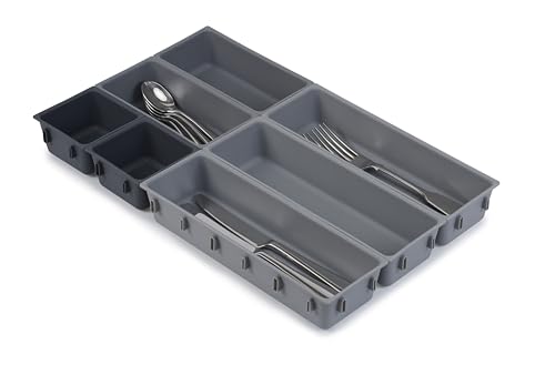 joseph-joseph-blox-7-teiliges-schubladen-organizer-set-modular-grau image 7